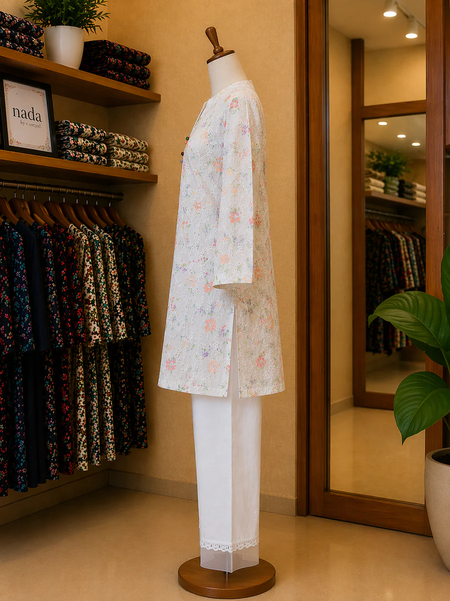 Ivory Garden Lace Lawn Suit – 2 Piece Ready-to-Wear - view 4
